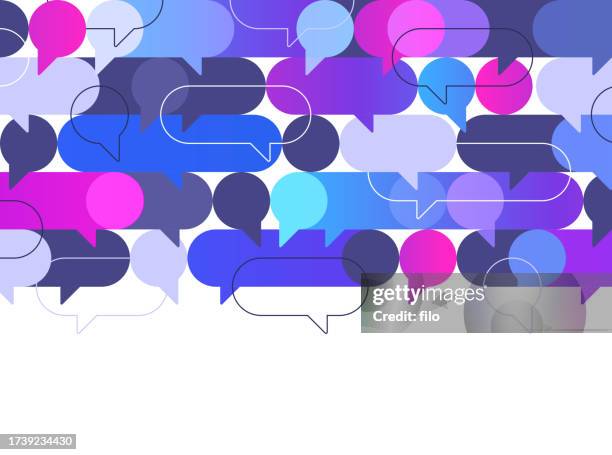 speech bubble talking chatting quote communication abstract background frame - marketing strategy background stock illustrations