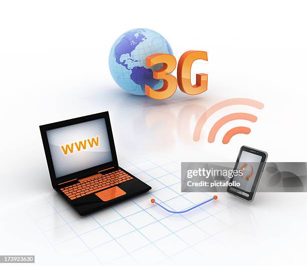 online through 3g modem mobile - 3g stock pictures, royalty-free photos & images