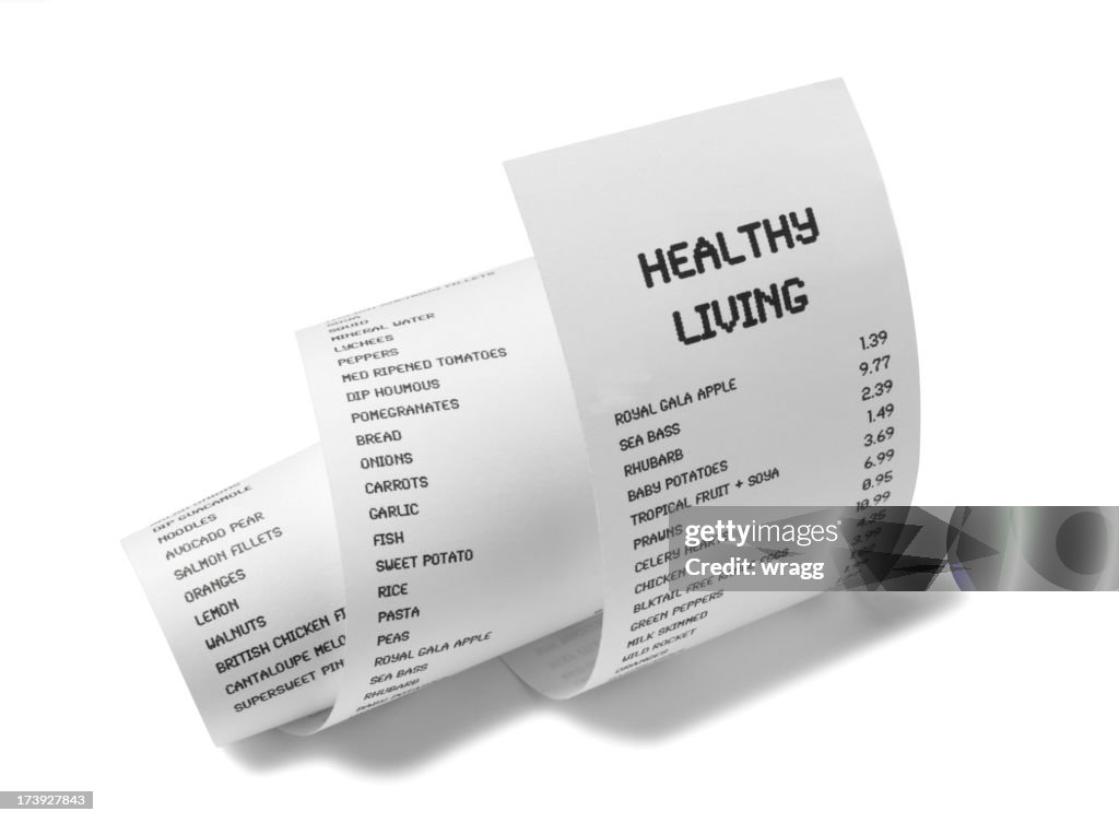 Healthy Living on White Paper
