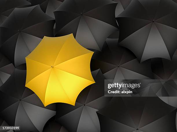 not such as others - yellow umbrella stock pictures, royalty-free photos & images