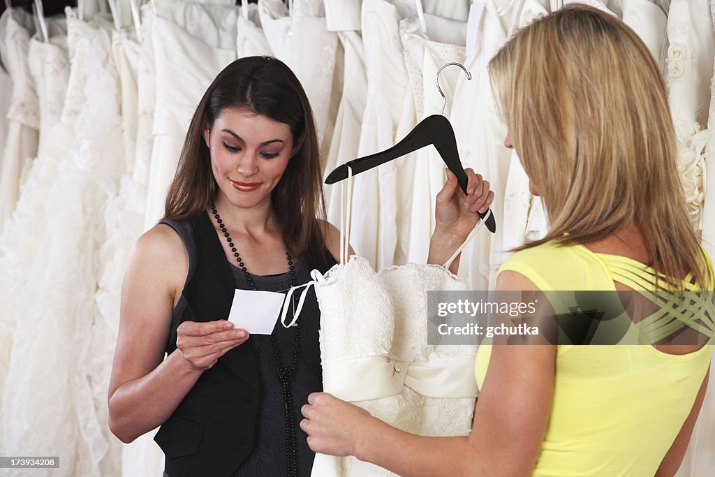 Checking Price Of Wedding Gown