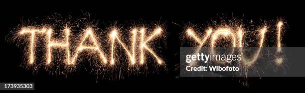 thank you - sparkler stock pictures, royalty-free photos & images