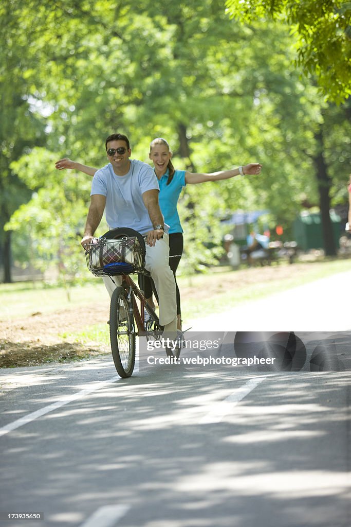 Équitation en tandem vélo