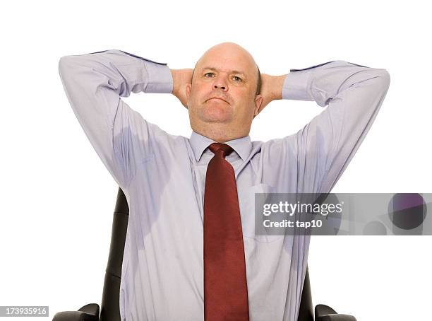 sweating business man - smelling armpit stock pictures, royalty-free photos & images