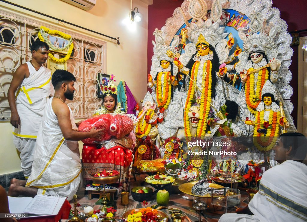 Kumari Puja On The Occasion Of Durga Puja Festival In Kolkata, India