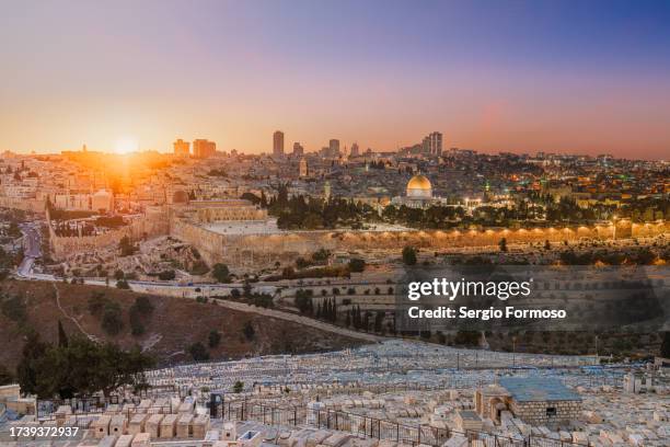 view of jerusalem old city - holy land israel stock pictures, royalty-free photos & images