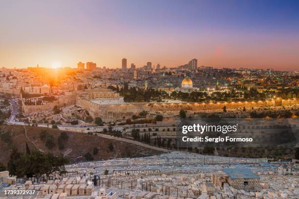 view of jerusalem old city - palestina histórica - fotografias e filmes do acervo