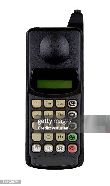 old mobile phone - brick phone stock pictures, royalty-free photos & images