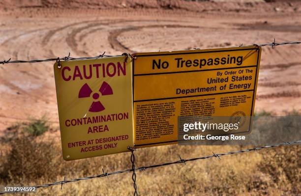 The UMTRA Project, a U.S. Department of Energy's remedial operation to remove radioactive uranium tailings from a former mining site is viewed on...