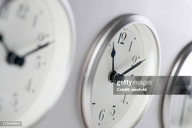 time zone clocks - time change stock pictures, royalty-free photos & images