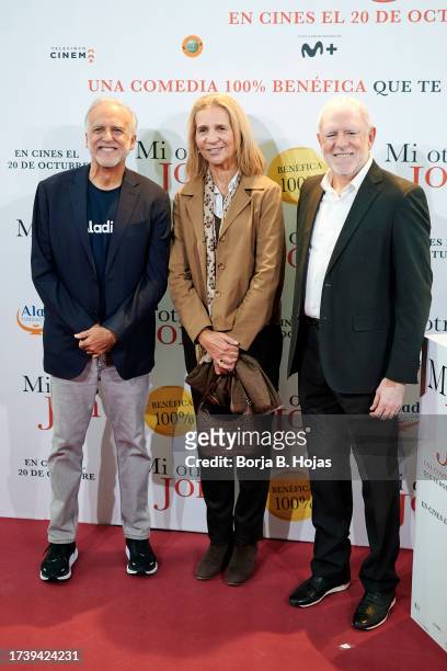 Paco Arango and Elena de Borbon attend the Madrid premiere of "Mi Otro Jon" at Cine Capitol on October 16, 2023 in Madrid, Spain.
