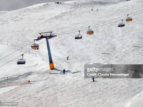 people skiing - st moritz stock pictures, royalty-free photos & images