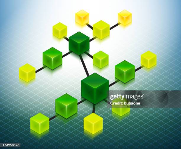 cube web concept on internet background - org chart background stock illustrations
