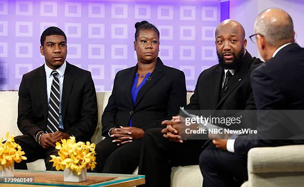 Trayvon Martin's brother Jahvaris Fulton, Trayvon Martin's parents Sybrina Fulton, Tracy Martin and Matt Lauer appear on NBC News' "Today" show --