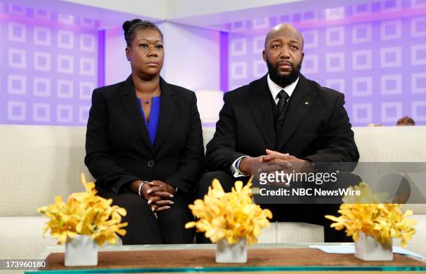 Sybrina Fulton and Tracy Martin, parents of Trayvon Martin, appear on NBC News' "Today" show --