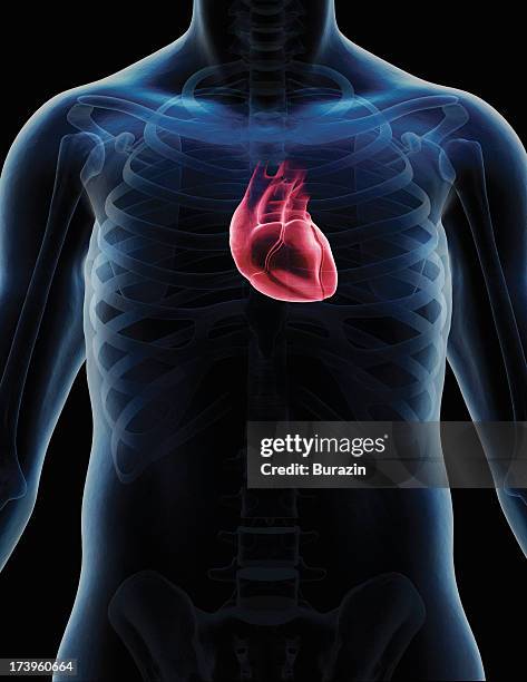 human heart digital composite - 心臓病 ストックフォトと画像