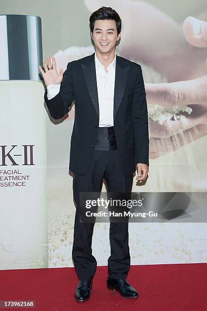 South Korean actor Kim Ji-Hoon attends the SK-II 'Pitera House' Pop Up store opening on July 18, 2013 in Seoul, South Korea.