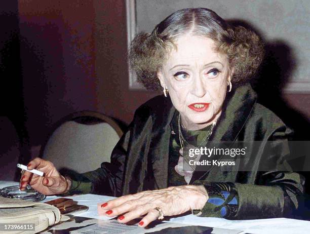 Actress Bette Davis , circa 1985.