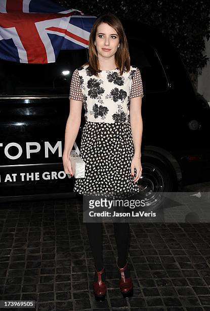 Actress Emma Roberts attends the Topshop Topman LA flagship store opening party at Cecconi's Restaurant on February 13, 2013 in Los Angeles,...