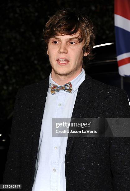 Actor Evan Peters attends the Topshop Topman LA flagship store opening party at Cecconi's Restaurant on February 13, 2013 in Los Angeles, California.