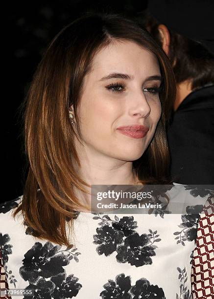 Actress Emma Roberts attends the Topshop Topman LA flagship store opening party at Cecconi's Restaurant on February 13, 2013 in Los Angeles,...