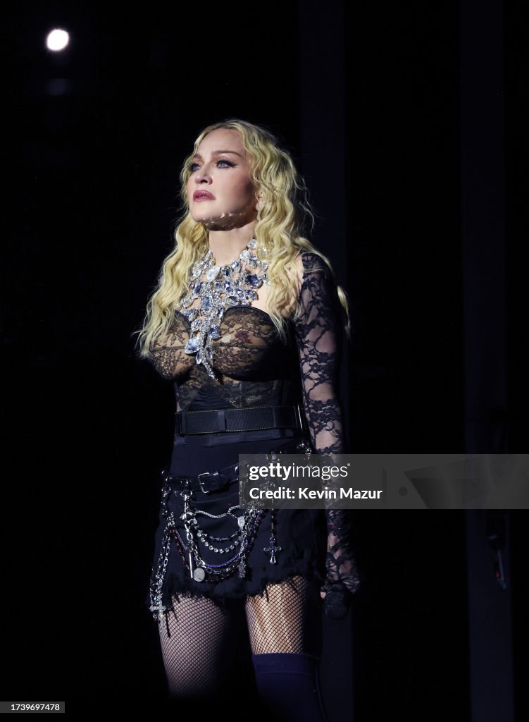 Madonna performs during The Celebration Tour at The O2 Arena on ...