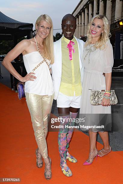 Natascha Gruen, Papis Loveday and Verena Kerth attend the Verena Kerth birthday party at P1 on July 18, 2013 in Munich, Germany. Kerth also...