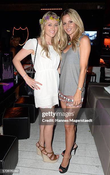 Marie-Therese Mueller and Sandra Abt attend the Verena Kerth birthday party at P1 on July 18, 2013 in Munich, Germany. Kerth also celebrated the...