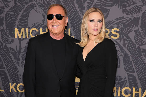 Michael Kors and Scarlett Johansson attend the 2023 God's Love We Deliver Golden Heart Awards at The Glasshouse on October 16, 2023 in New York City.