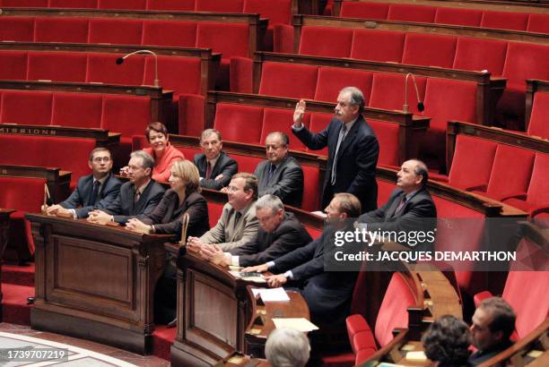 New members of the French High court of justice and their substitutes take oath, 16 October 2007 at a swearing-in ceremony at the National Assembly...