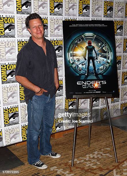 Director Gavin Hood attends "Ender's Game" Comic-Con Press Line at San Diego Convention Center on July 18, 2013 in San Diego, California.