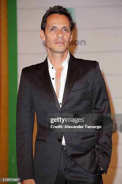 Singer Marc Anthony attends the Premios Juventud 2013 at Bank United Center on July 18, 2013 in Miami, Florida.