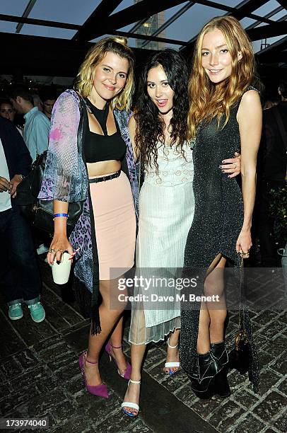 Georgia LewisÐAnderson, Eliza Doolittle and Clara Paget attends Warner music group summer party in association with Esquire at Shoreditch House on...