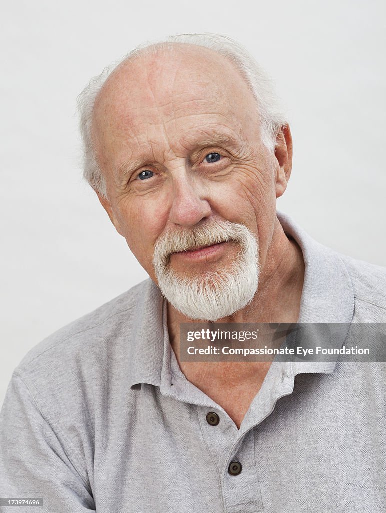 Close up portrait of senior man