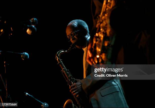 Jimmy 'Little Bird' Heath, saxophone, performing at the Blue Note jazz club in a tribute to Coleman Hawkins , Greenwich Village, New York, September...