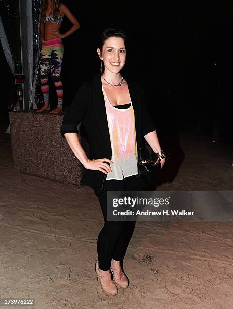 Designer Caitlin Kelly attends the Mercedes-Benz Fashion Week Swim 2014 Official Kick Off Party at the Raleigh Hotel on July 18, 2013 in Miami Beach,...