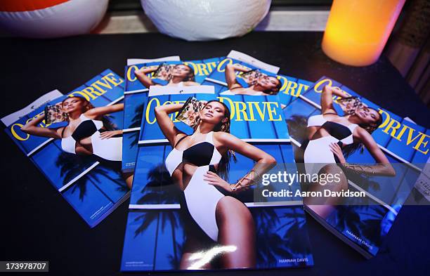 General view of atmosphere at the Ocean Drive Magazine Issue Release Party hosted by cover model Hannah Davis during Mercedes-Benz Fashion Week Swim...