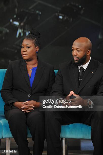 Sybrina Fulton and Tracy Martin, the parents of Trayvon Martin are joined by their attorney, Benjamin Crump today, Thursday, July 18, 2013 on Walt...