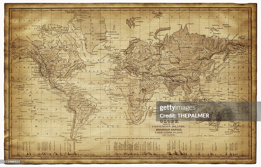 Mapa do mundo em 1867