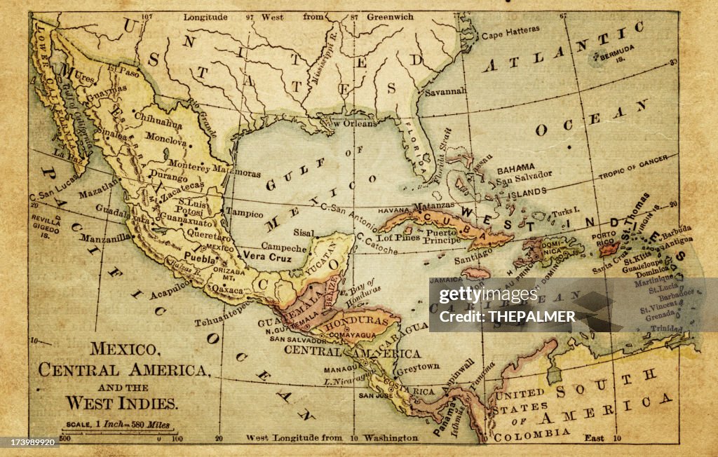 West indies antique map