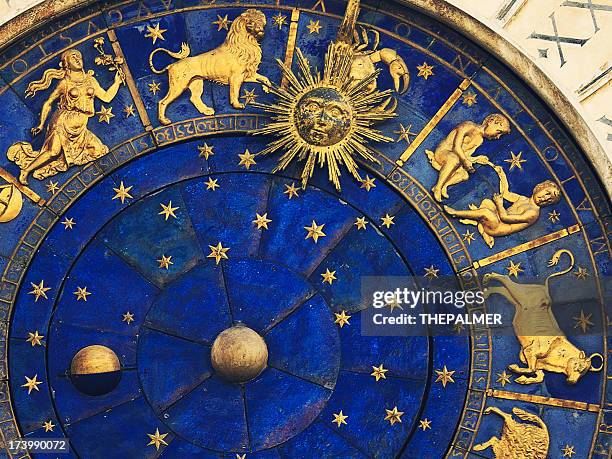 venetian uhr - astrology symbols stock-fotos und bilder