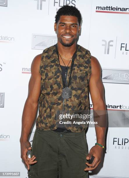 Ramses Barden arrives at the Matt Leinart Foundation's 7th Annual "Celebrity Bowl" at Lucky Strike Bowling Alley on July 18, 2013 in Hollywood,...
