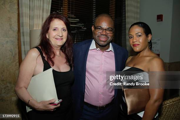 Bonnie Bien, Isaac Daniel and Alexia Jones at Mercedes-Benz Fashion Week Swim 2014 - Kick Off Party at Raleigh Hotel on July 18, 2013 in Miami Beach,...