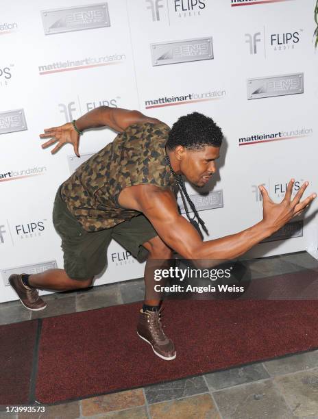 Ramses Barden arrives at the Matt Leinart Foundation's 7th Annual "Celebrity Bowl" at Lucky Strike Bowling Alley on July 18, 2013 in Hollywood,...