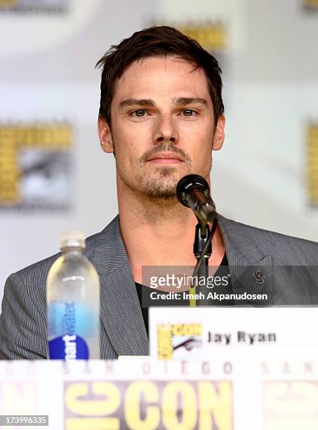 Actor Jay Ryan attends the 'Beauty And The Beast' panel during Comic-Con International 2013 at San Diego Convention Center on July 18, 2013 in San...