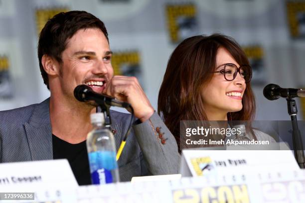 Actor Jay Ryan and actress Kristin Kreuk attend the 'Beauty And The Beast' panel during Comic-Con International 2013 at San Diego Convention Center...