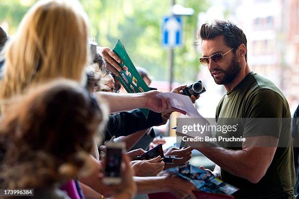 Hugh Jackman sighted at BBC Radio One on July 19, 2013 in London, England.