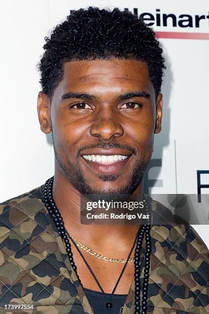 Player Ramses Barden arrives at the Matt Leinart Foundation's 7th Annual "Celebrity Bowl" at Lucky Strikes on July 18, 2013 in Hollywood, California.