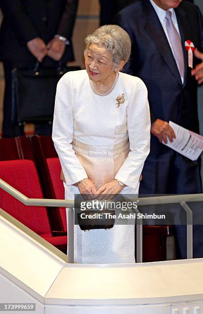 Empress Michiko attends a charity concert for childhood cancer at Bukamura Orchard Hall on July 18, 2013 in Tokyo, Japan.