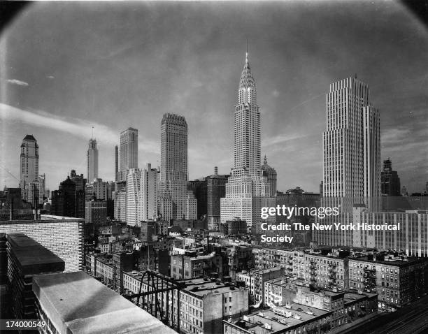 New York Skyline, Chrysler Building, 500 Fifth Avenue, New York, New York, 1920s.